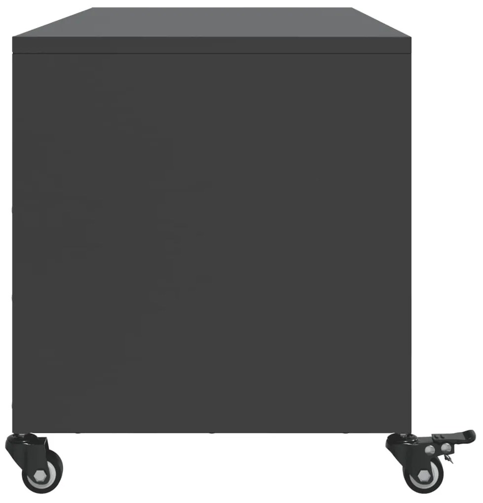 Móvel de TV 100,5x39x43,5 cm aço preto