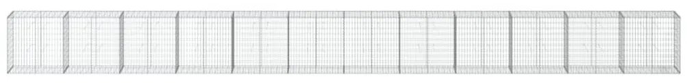 Cesto gabião com cobertura 1200x50x100 cm ferro galvanizado