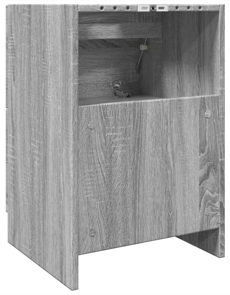 Armário de lavatório 40x37x59 cm derivados madeira cinza sonoma