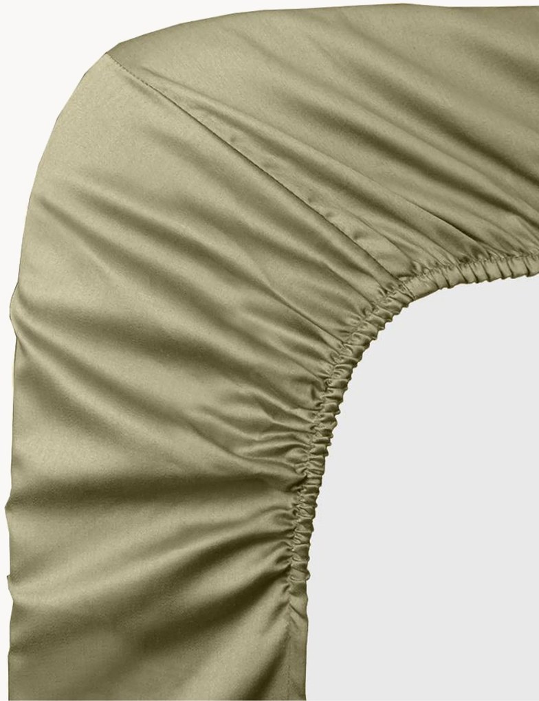 Lençol com elástico em cetim de algodão para boxspring Ava, Alt 50 cm
