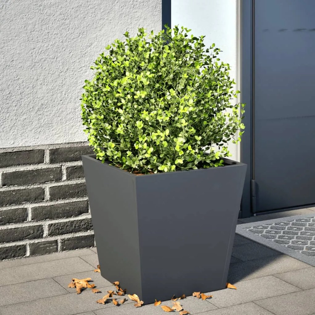 vidaXL Vaso/floreira de jardim 40x40x40 cm aço antracite