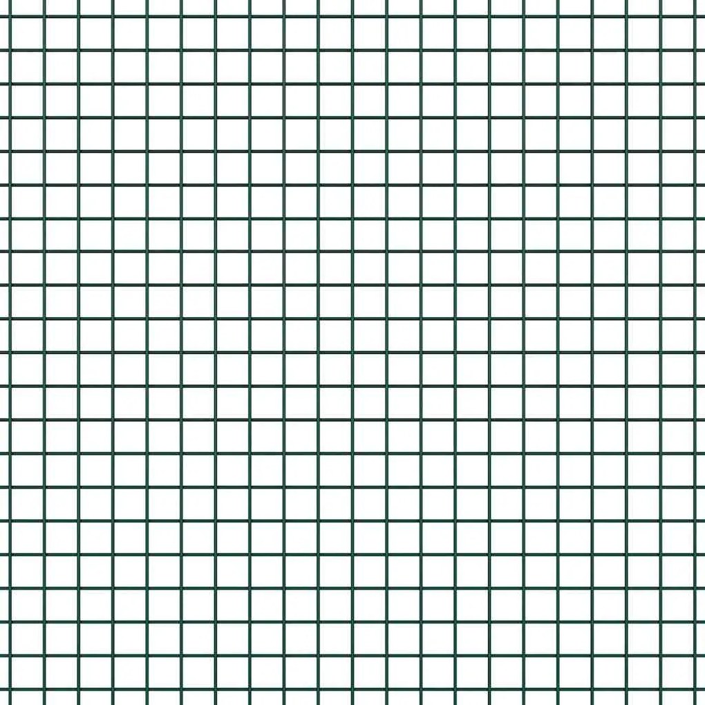 Cerca de Fio Soldado com 22 Postes em U Verde 0.5x50 m Aço