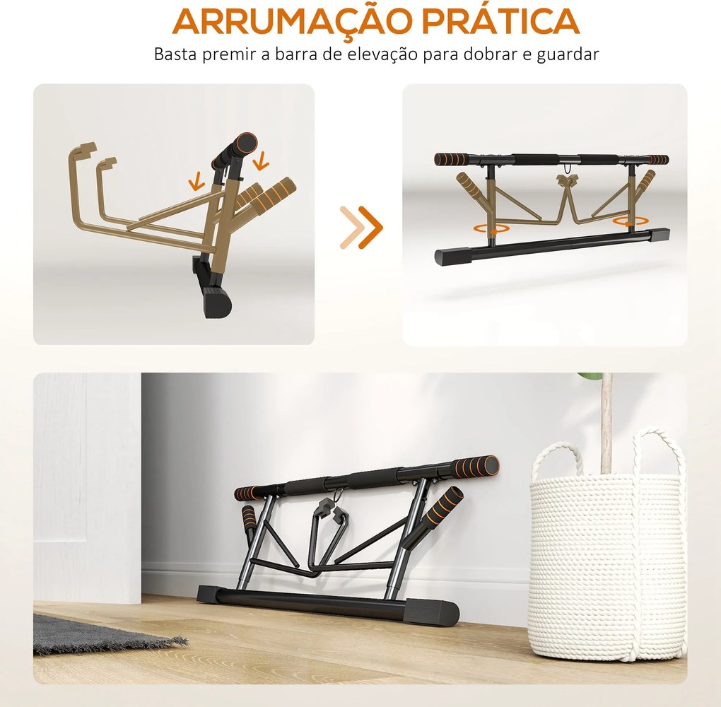 SPORTNOW Barra de Elevação Multifuncional Barra de Elevação de Parede