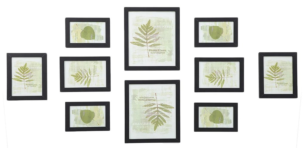 Conjunto de 10 molduras pretas