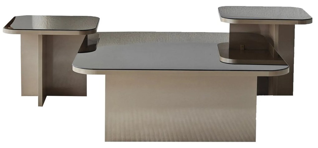 Conjunto de Mesas de Centro Jazz – Bege Bronze – Várias Medidas