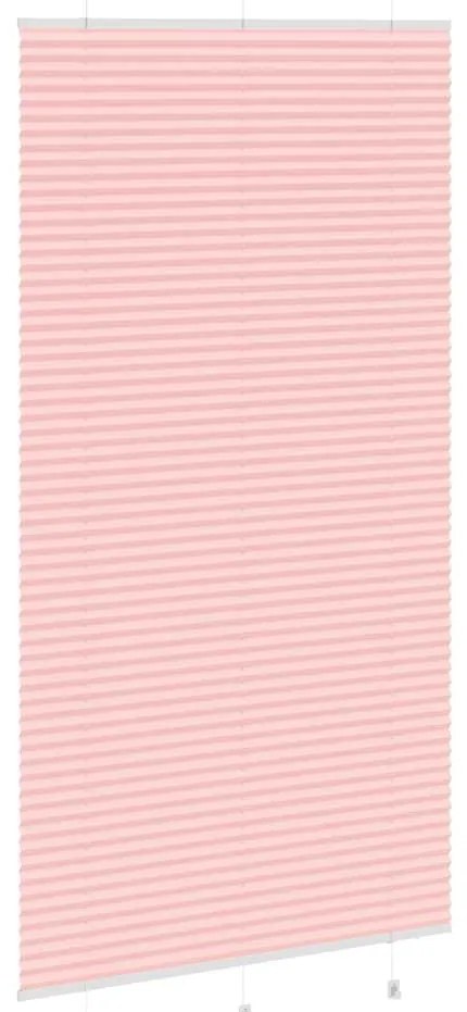 Rosa Plissada Cega 105x200 cm Largura Tecido 104,4cm Poliéster