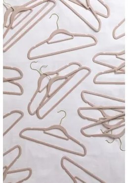 Conjunto De 20 Cabides Palou Gold Castanho Trigo - Sklum