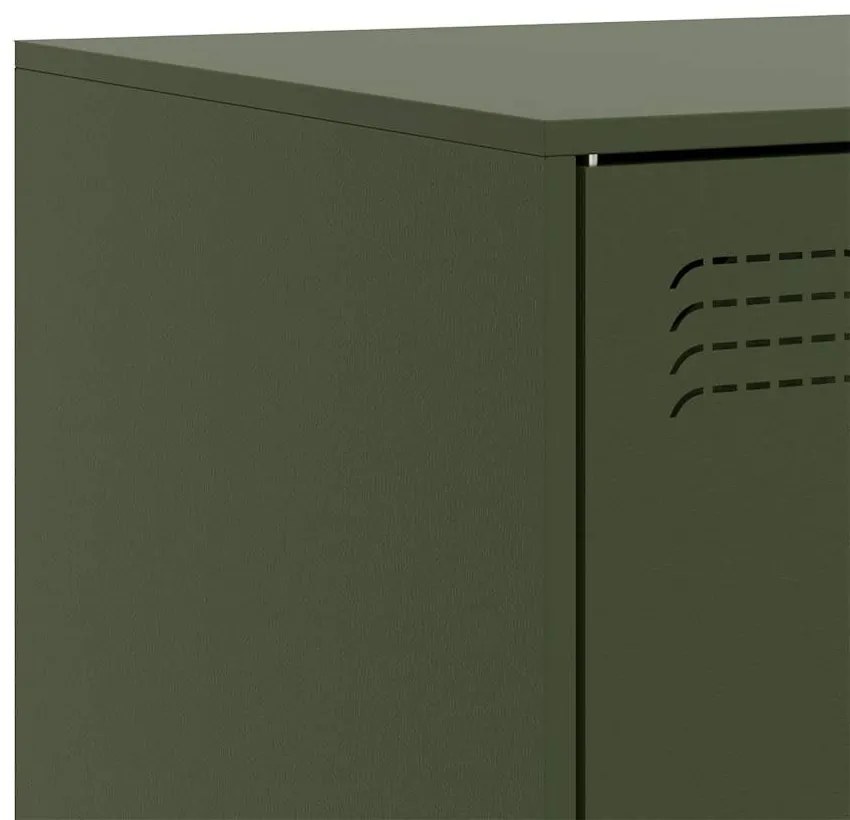 Móveis de TV 2 pcs 67x39x44 cm aço verde azeitona