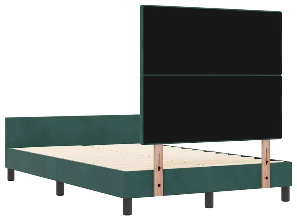 Cama vidaXL Verde Escuro 120x200 cm Veludo
