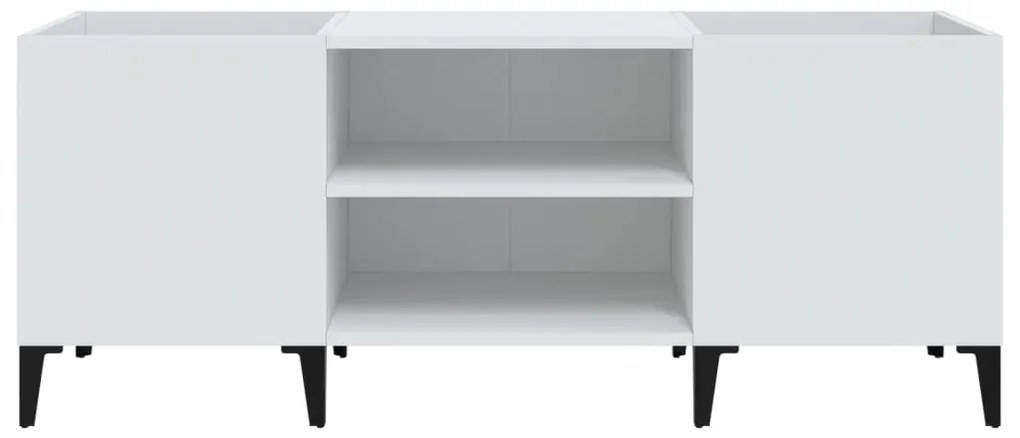 Armário para discos 121x38x48 cm derivados de madeira branco