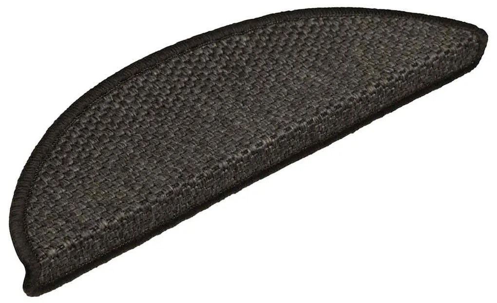 Tapetes escada adesivos aspeto sisal 30 pcs 56x17x3cm antracite