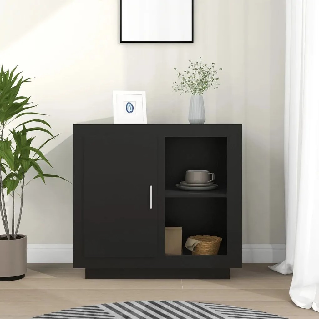 811827 vidaXL Aparador 80x40x75 cm preto