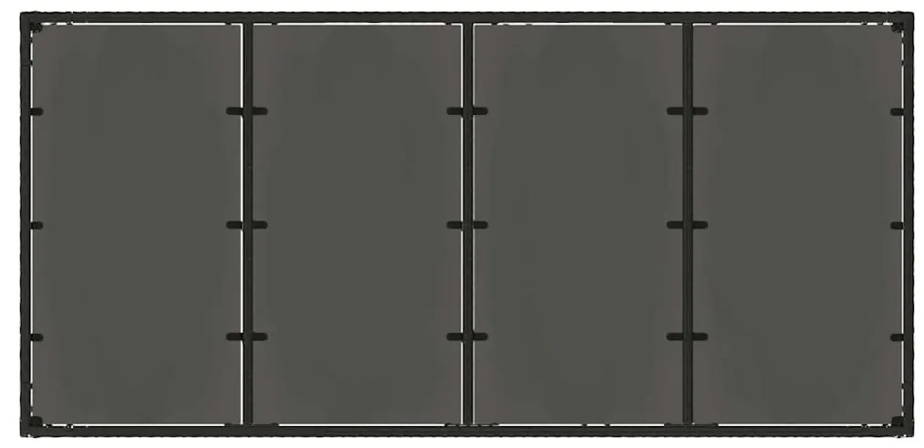 Conjunto de Jantar de Jardim de 9 Peças vidaXL Preto Rattan Polimérico