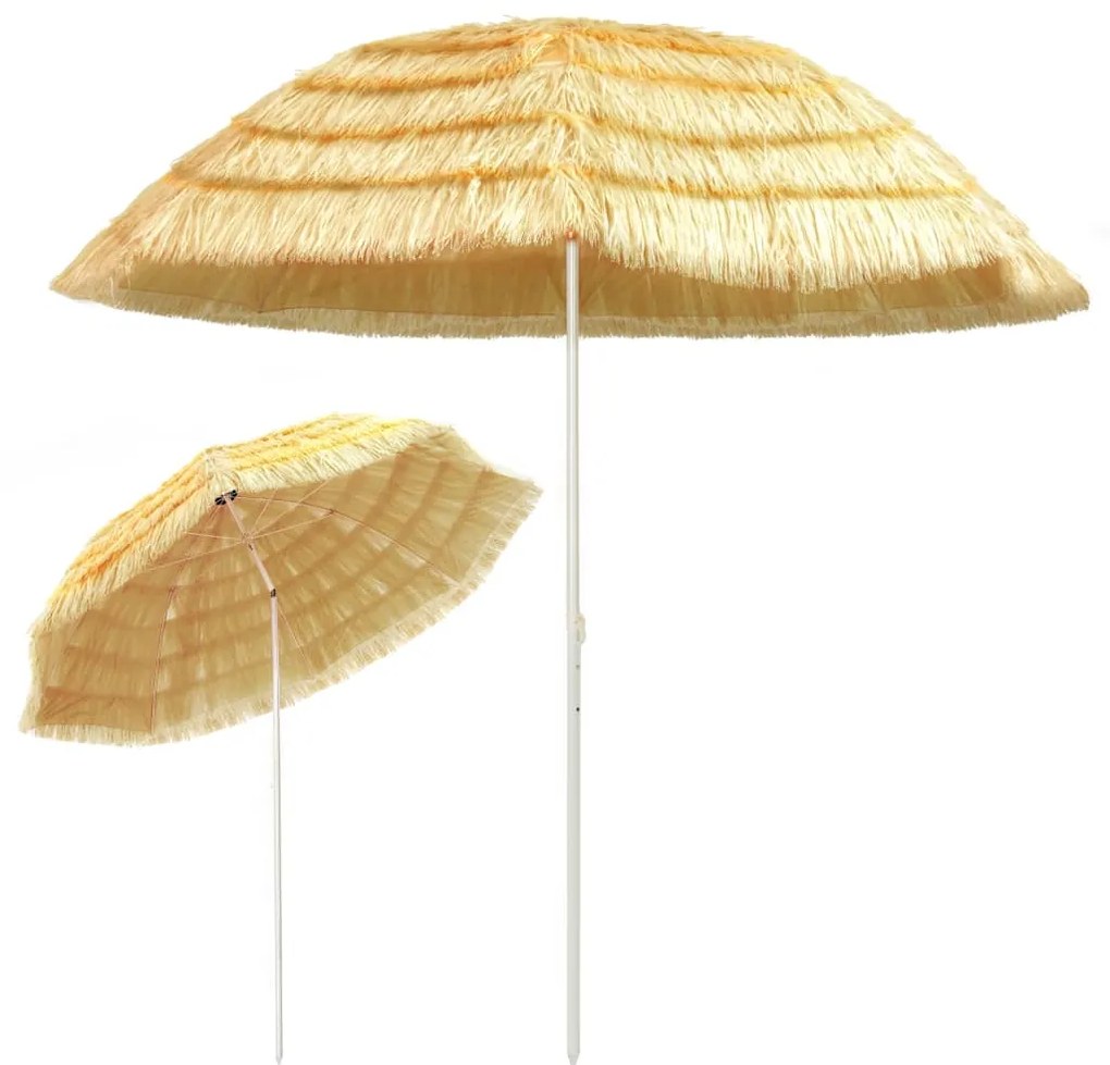 Guarda-sol de praia Natural 300 cm estilo havaiano