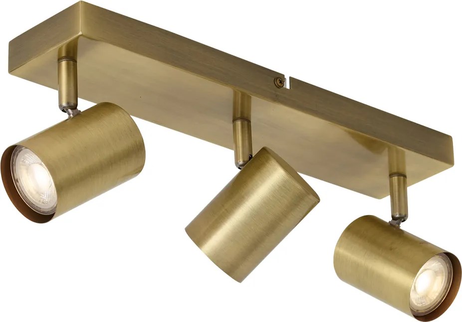 Candeeiro de Teto Moderno Bronze 3 Luzes Ajustável Retangular - Jeana