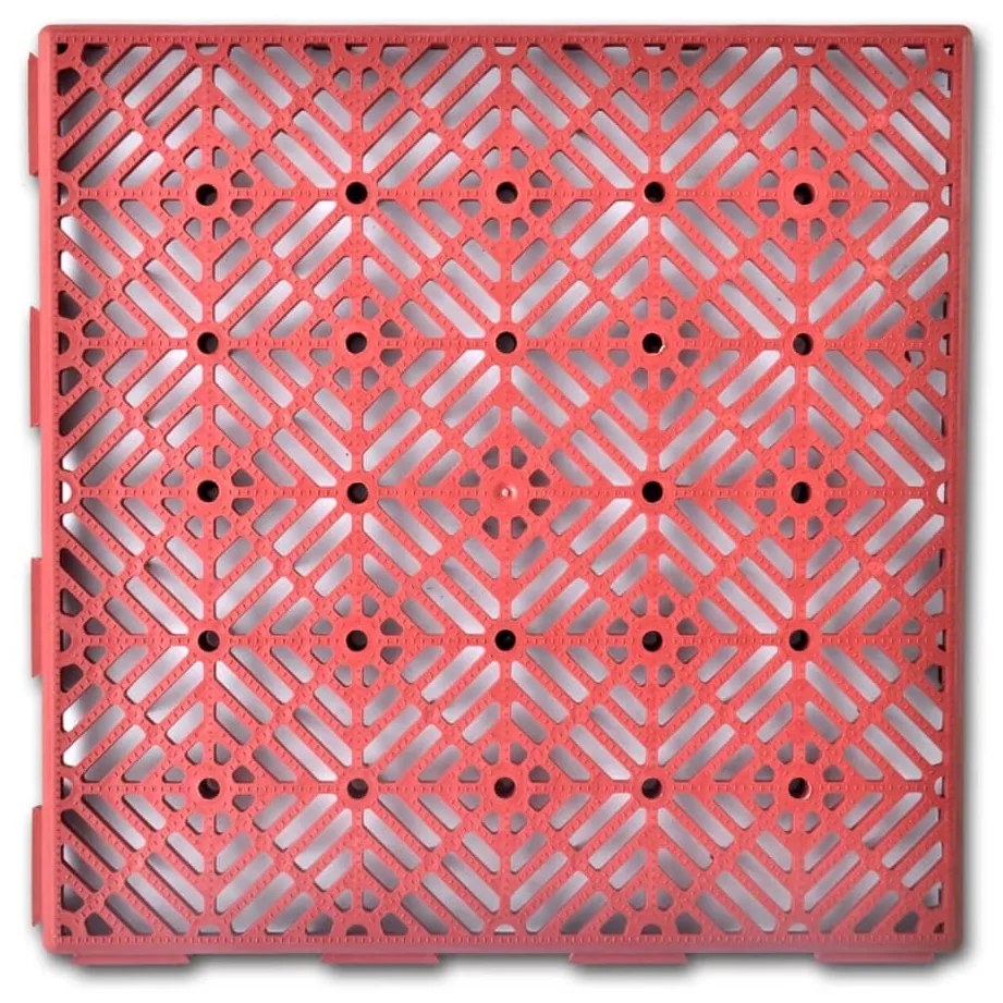 Ladrilho para pavimento de jardim 24 pcs plástico 29 x 29 cm