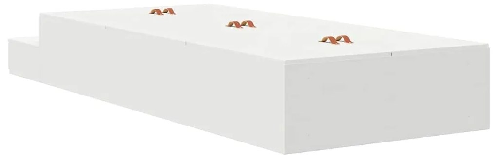 Cama de Armazenamento Branca 80x200 cm