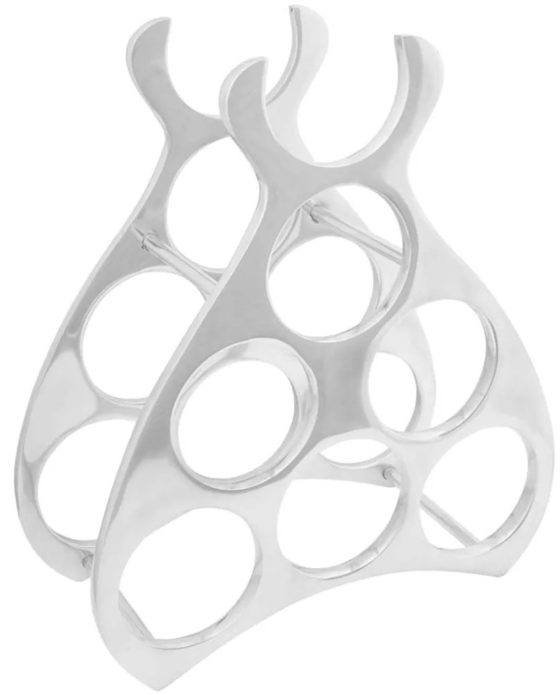 Suporte para Vinho Prateado 38 x 33 x 13 cm Alumínio