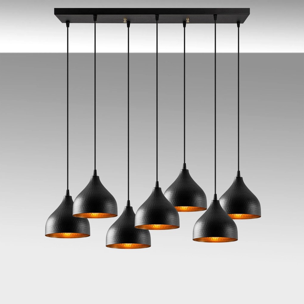 Candeeiro Chandelier Tattoo – Preto – 88 x 40 cm
