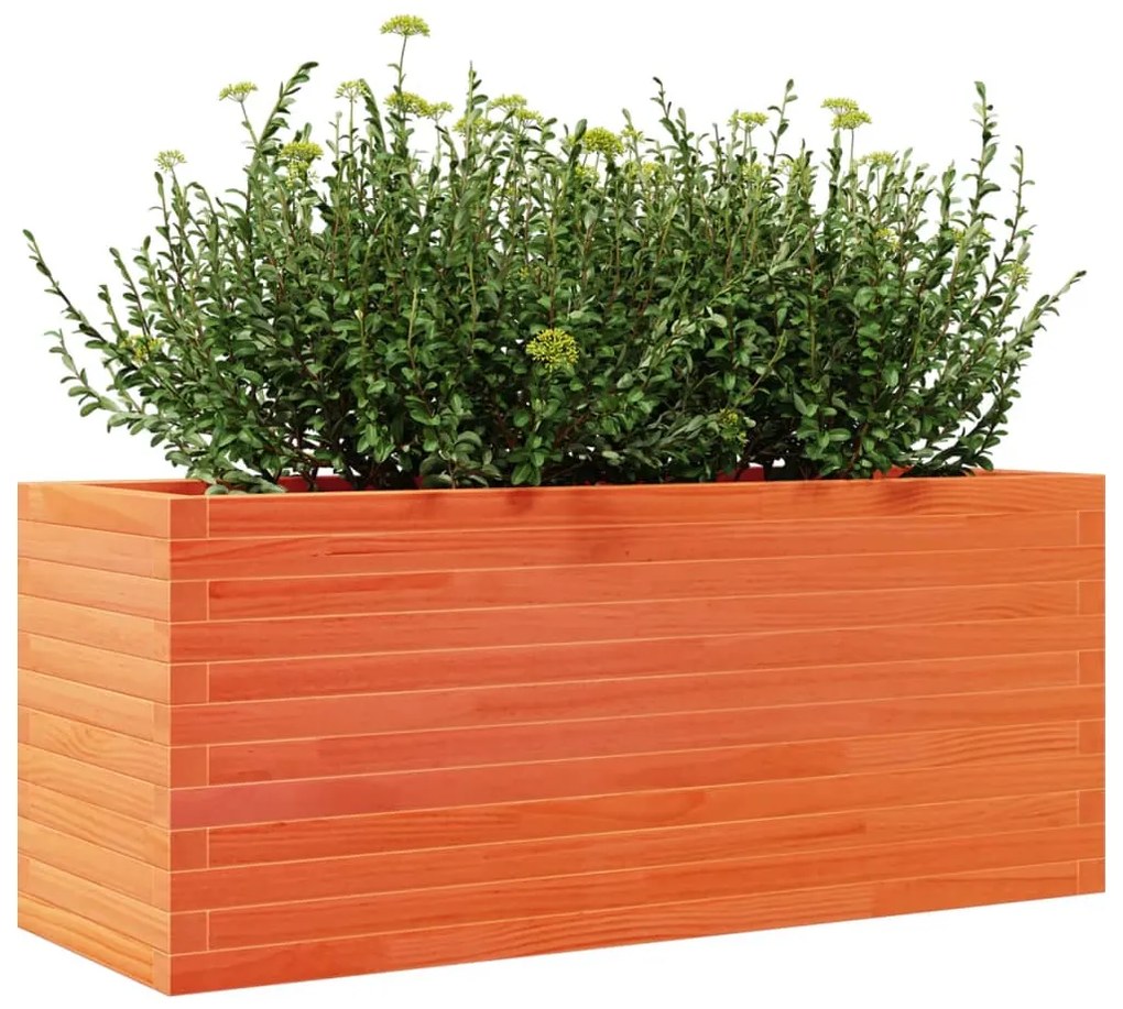Vaso/floreira de jardim 110x40x45,5 pinho maciço castanho mel