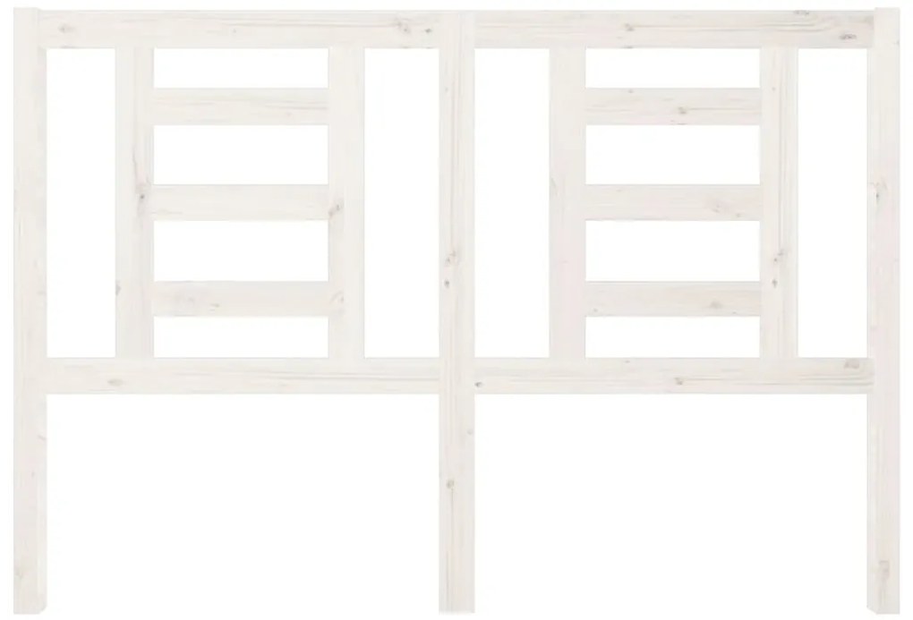 Cabeceira de cama 146x4x100 cm pinho maciço branco