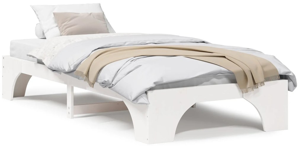 Estrutura de Cama Branca Madeira 90 x 200 cm Durável