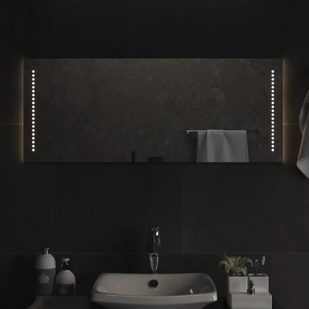 3154055 vidaXL Espelho de casa de banho com luzes LED 40x100 cm