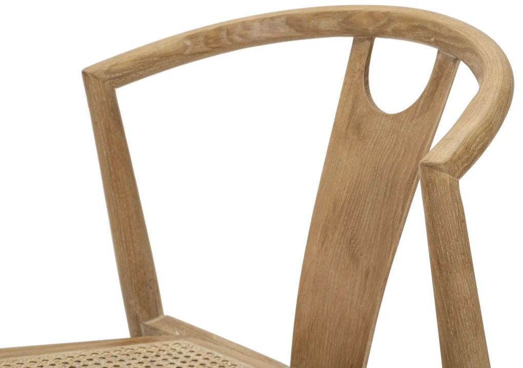 Cadeira Japan - Set 2 Peças – 56x53x76 cm – Madeira e Rattan – Design