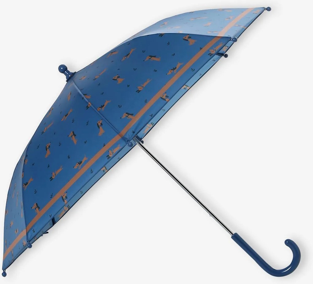 Chapéu de chuva com dinossauros, para menino azul