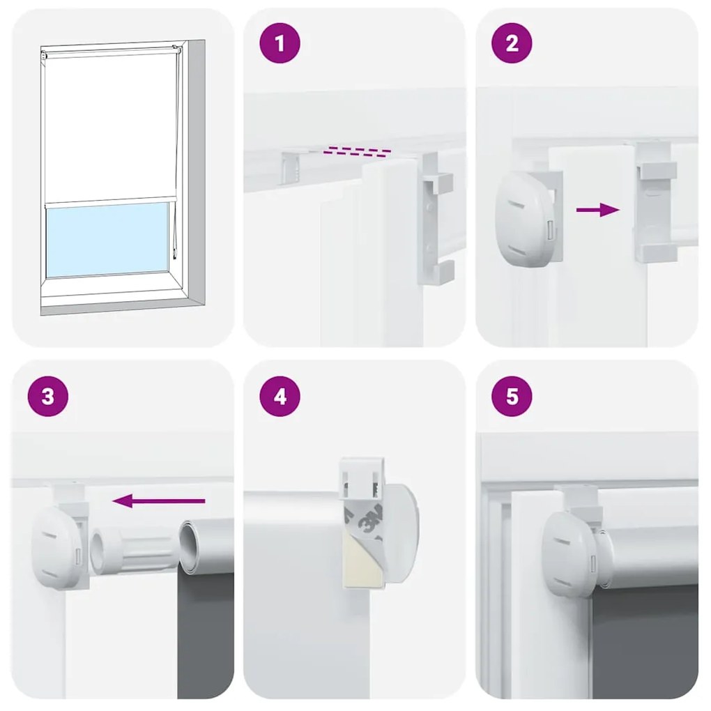 Estore de rolo 160 x 175 cm, Branco escuro