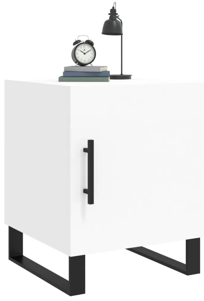 Mesa de cabeceira 2 pcs 40x40x50 cm derivados de madeira branco
