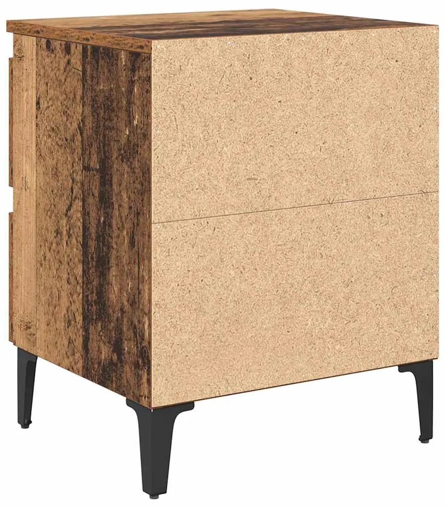 Armários de Cama 2 pcs Madeira Antiga 40x35x50 cm Madeira Engenharia