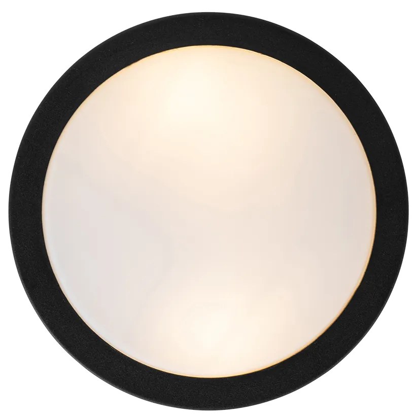 Candeeiro de teto exterior moderno preto 23 cm IP44 - Flavi Moderno