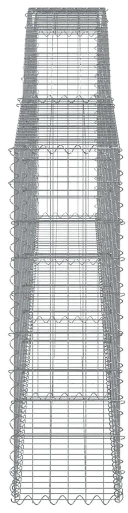 Cestos gabião arqueados 7pcs 400x30x100/120cm ferro galvanizado