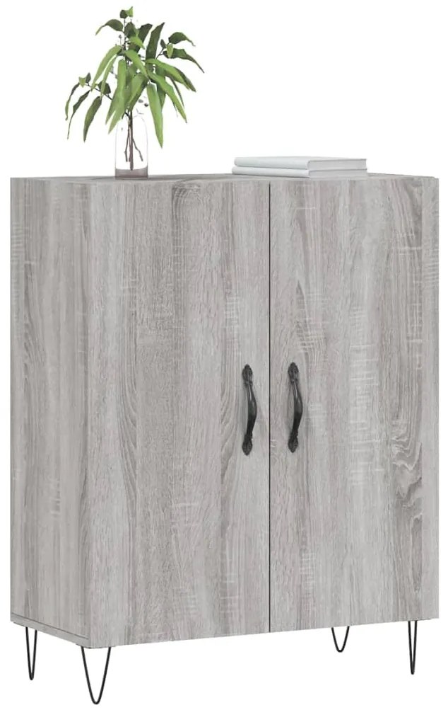 Aparador 69,5x34x90 cm derivados de madeira cinzento sonoma