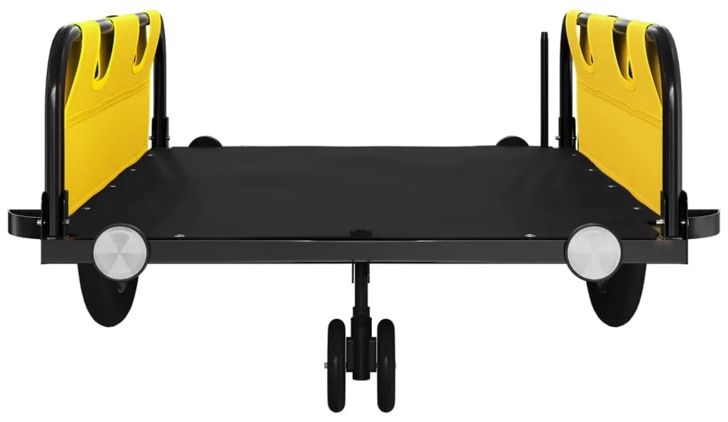 Reboque bicicleta tecido oxford/ferro amarelo/preto
