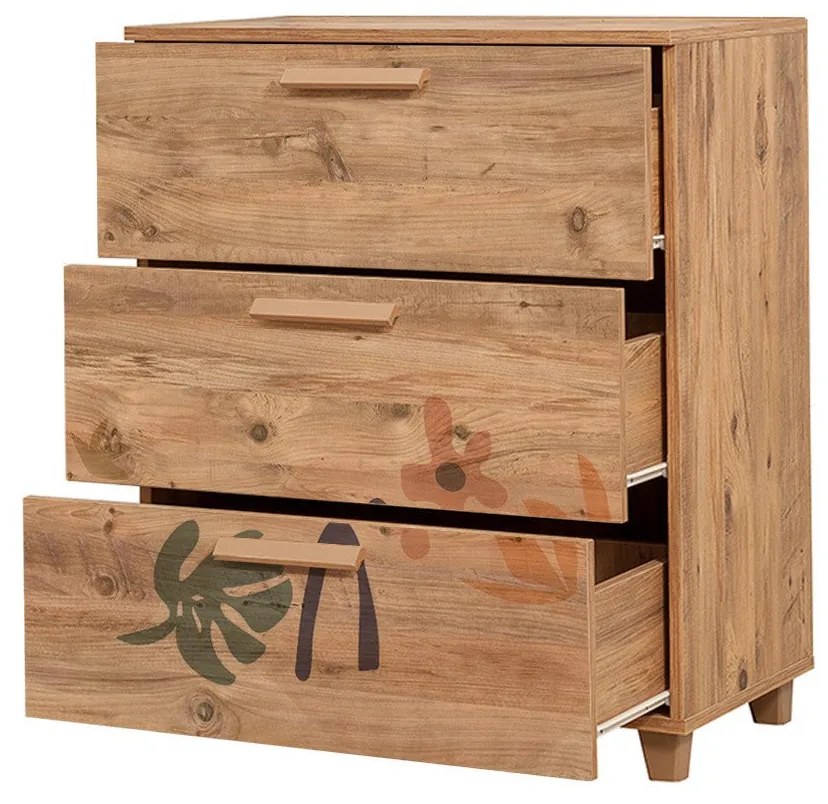 Cômoda Leva Gravis – Pinho Atlântico – 80x95x43 cm