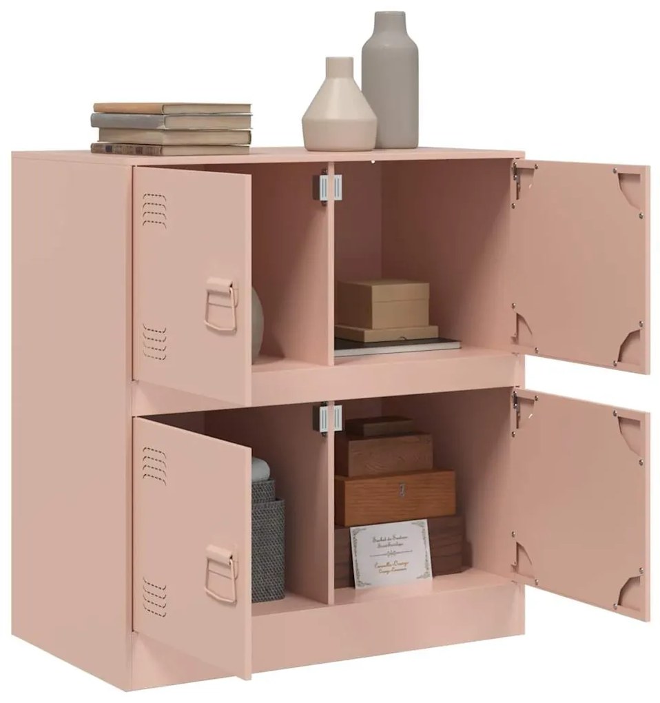 Aparador 67x39x73 cm aço rosa