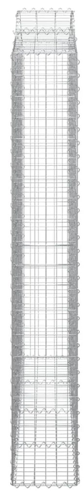 Cestos gabião arqueados 9pcs 200x30x200/220cm ferro galvanizado