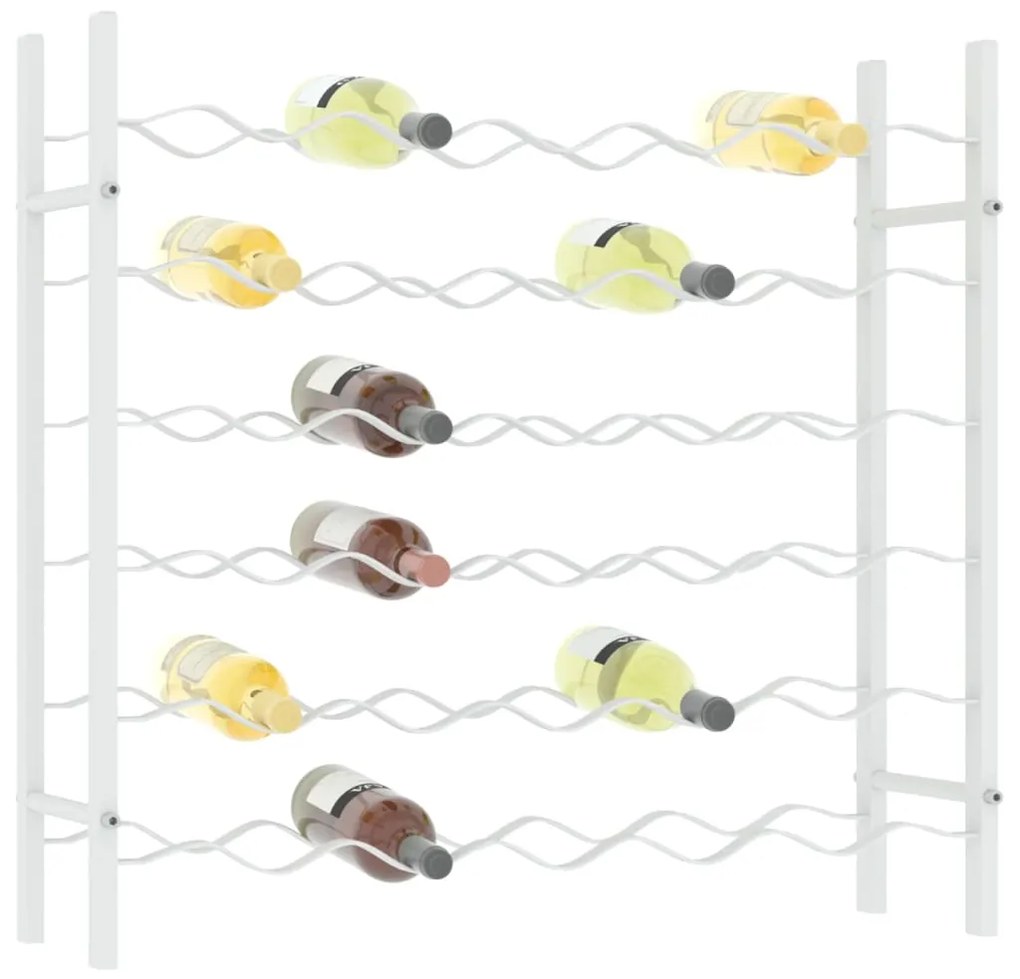 Garrafeira para 36 garrafas metal branco