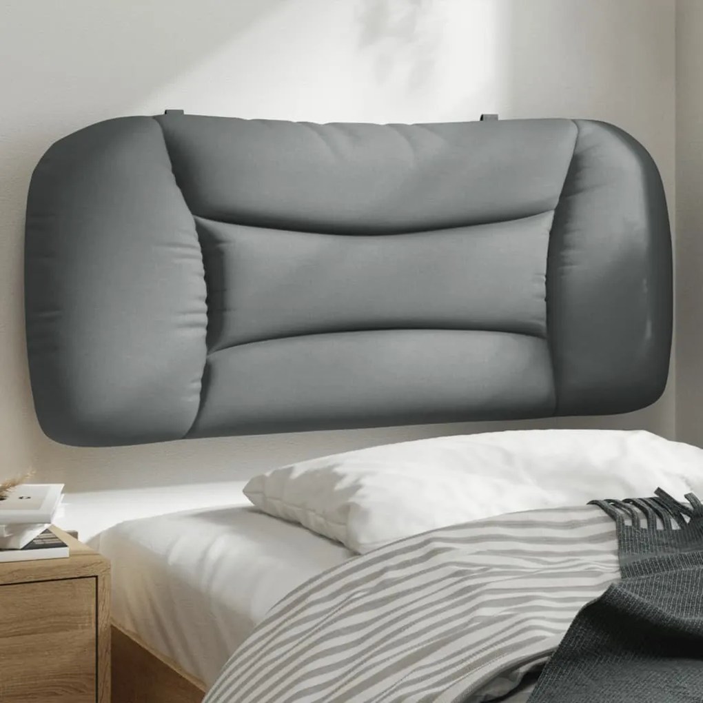 vidaXL Almofadão de cabeceira 80 cm tecido cinzento-claro