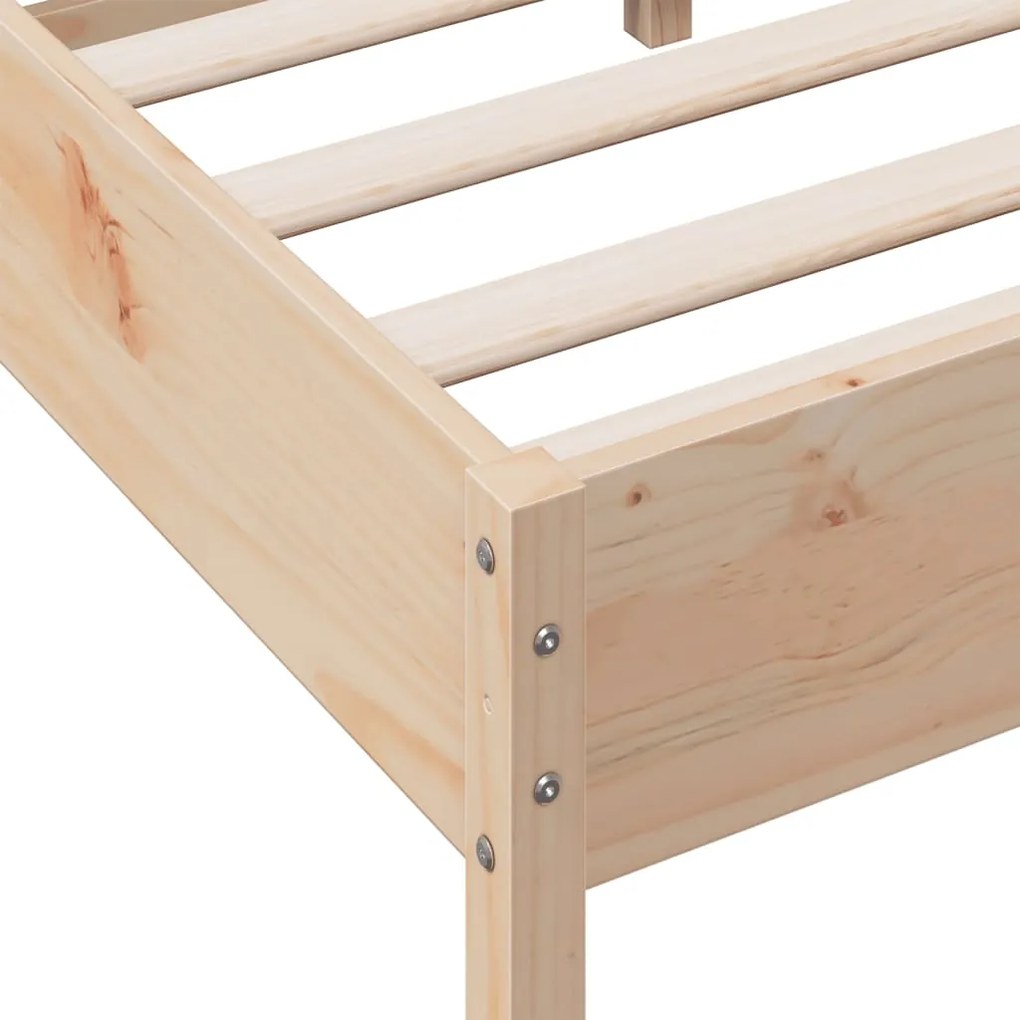 Cama sem colchão 90x190 cm madeira de pinho maciça