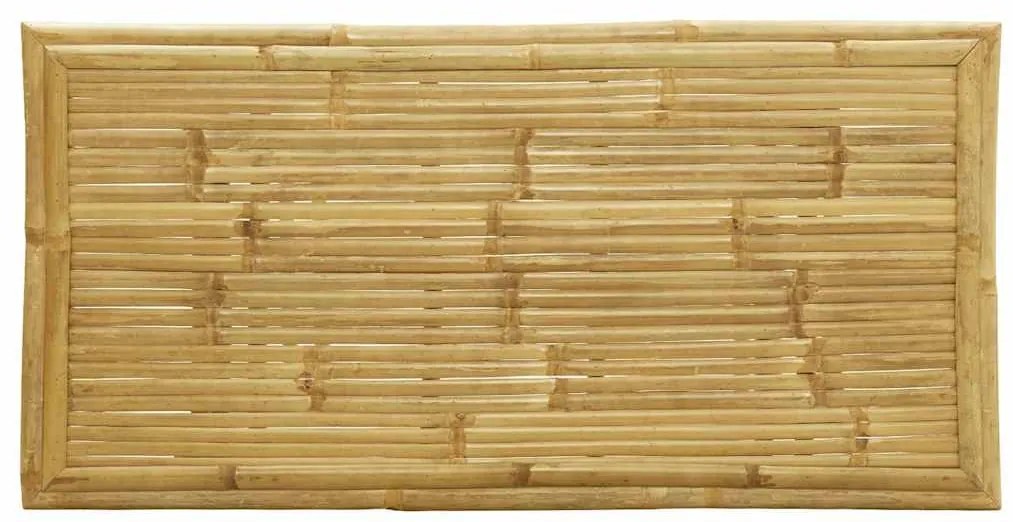 5 pcs conjunto bistrô dobrável c/ almofadões branco nata bambu