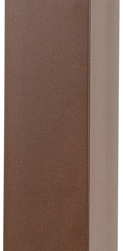 Candeeiro de poste exterior moderno castanho ferrugem 80 cm - Malios Moderno