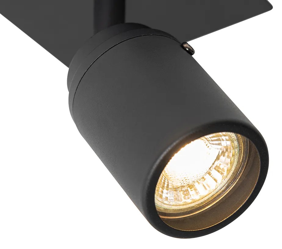 LED Foco de banheiro quadrado preto IP44 com Wifi GU10 - Ducha Moderno