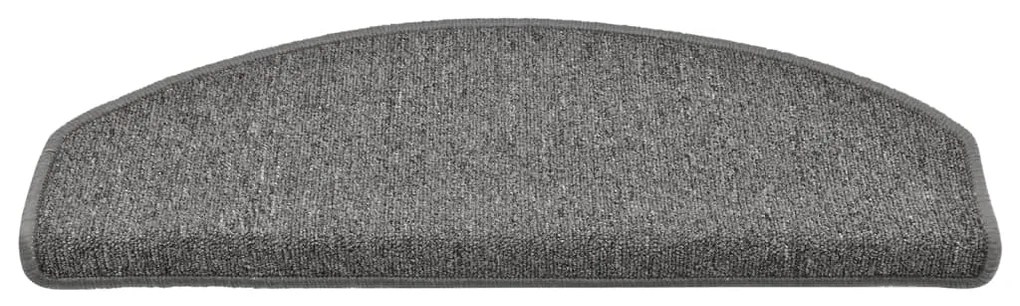 Tapete/carpete para degraus 15 pcs 65x24x4cm cinza-escuro