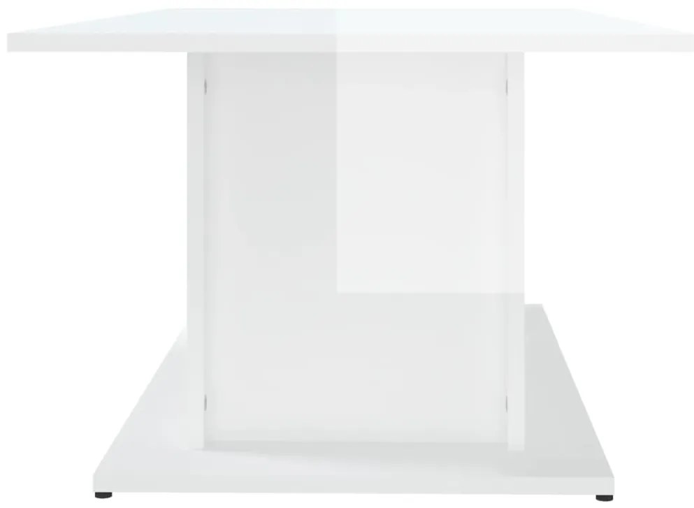 Mesa de centro derivados de madeira branco brilhante