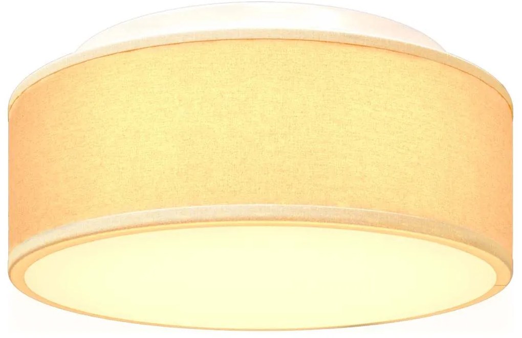 Luzes de Teto Embutidas Brancas Ø 30 cm Tecido E27