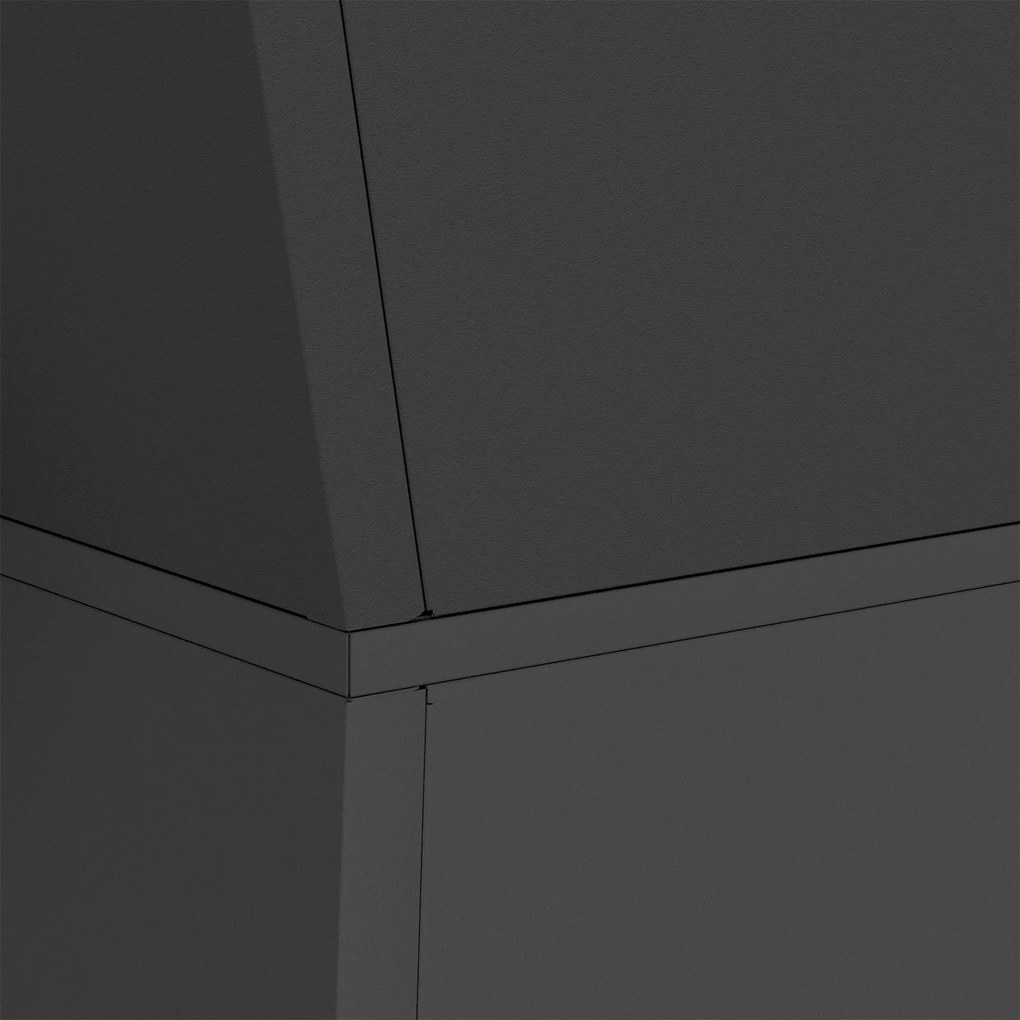 Suporte para Plantas Preto Metal 40 x 40 x 101 cm