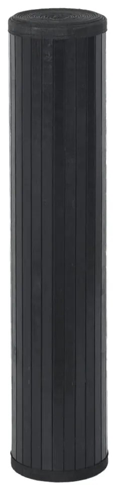 Tapete retangular 100x1000 cm bambu preto